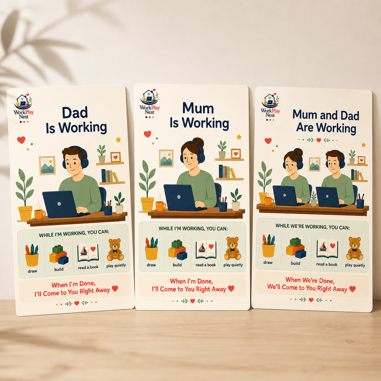 I'm Working door poster for home office boundaries